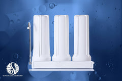 Triple Countertop Water Filtration System | Alkaline, Carbon Block + Fluoride Reducing Filter