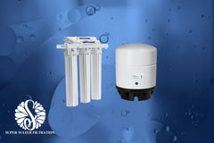 Light Commercial 150 GPD Reverse Osmosis Alkaline Water Filtration System + 14 Gallon Tank | 20" Housing