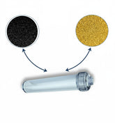 Coconut Shell Carbon + KDF 55 Drinking Water Inline Filter for Reverse Osmosis Systems | 2"x10" | 1/4" FPNT