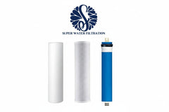 Hydro Logic Stealth RO100 Compatible Three Filter Pack - 100 GPD RO Membrane, Carbon, Sediment Filter for Hydrologic Systems