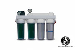 REVERSE OSMOSIS WATER FILTRATION SYSTEM + DUAL DI + PERMEATE PUMP || 100 GPD