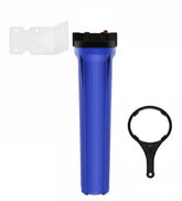 20-Inch Slim Housing Complete Set -- 2.5" x 20" Blue Filter Housing - 3/4" NPT