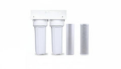 Dual Stage Under-Sink Drinking Water Filter System | Carbon + Sediment Filters