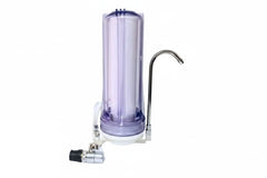 Single Countertop Water Filter | Clear Housing with Faucet Diverter Valve