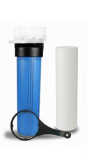 20" Big Blue Water Filter Housing/Canister 1" NPT w/ Pressure Release + Filter (4.5" x 20")