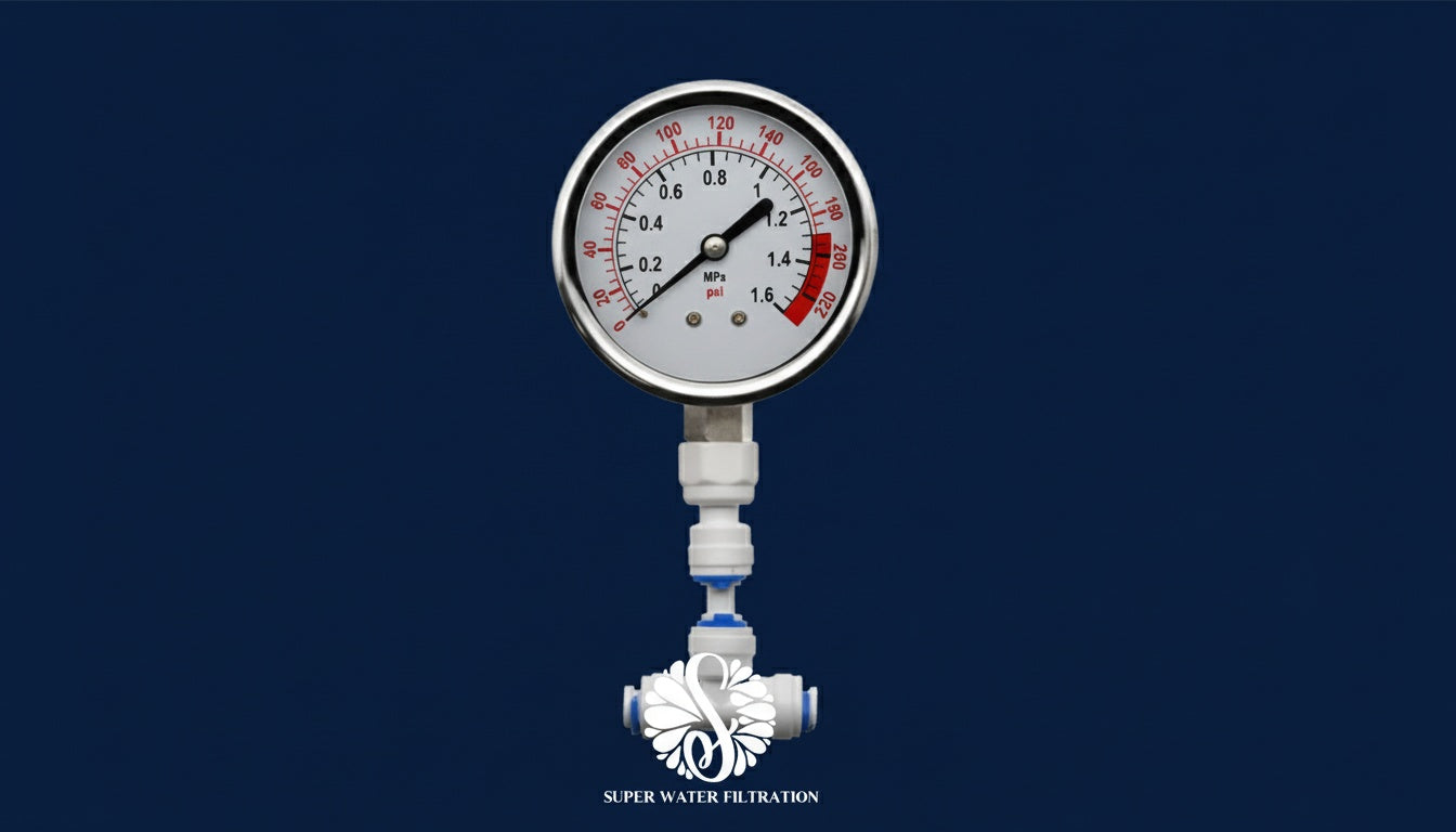Reverse Osmosis (RO) Pressure Gauge 1-100 PSI