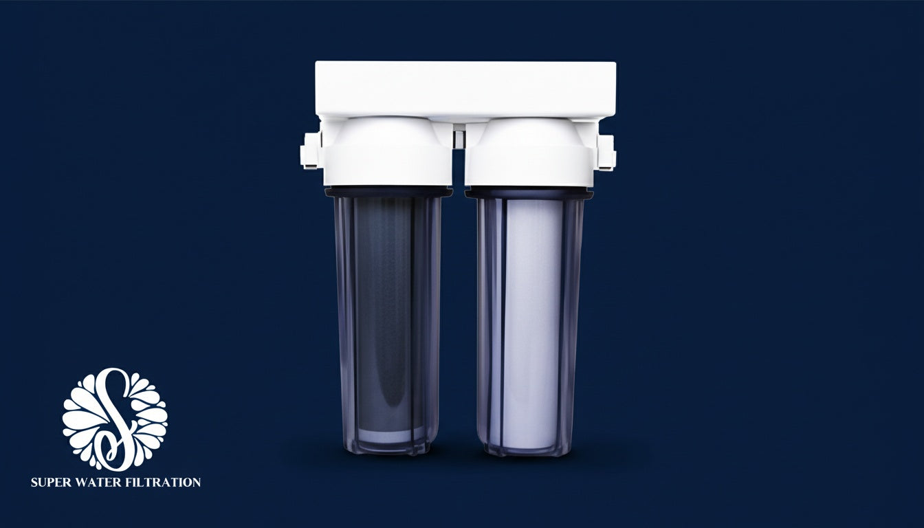 Clear Dual Stage Under-Sink Drinking Water Filter System | Carbon + Sediment Filters