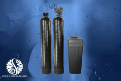 Whole House Fleck Water Softener + Upflow Carbon Filtration System 9" x 48" Tank | 32,000 Grain | 1 Cubic Ft Resin &amp; Carbon