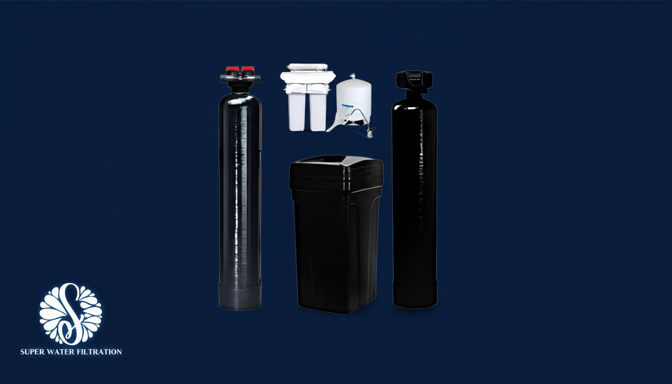 Whole House Water Package: Fleck Softener + Upflow Carbon + Under-Sink RO
