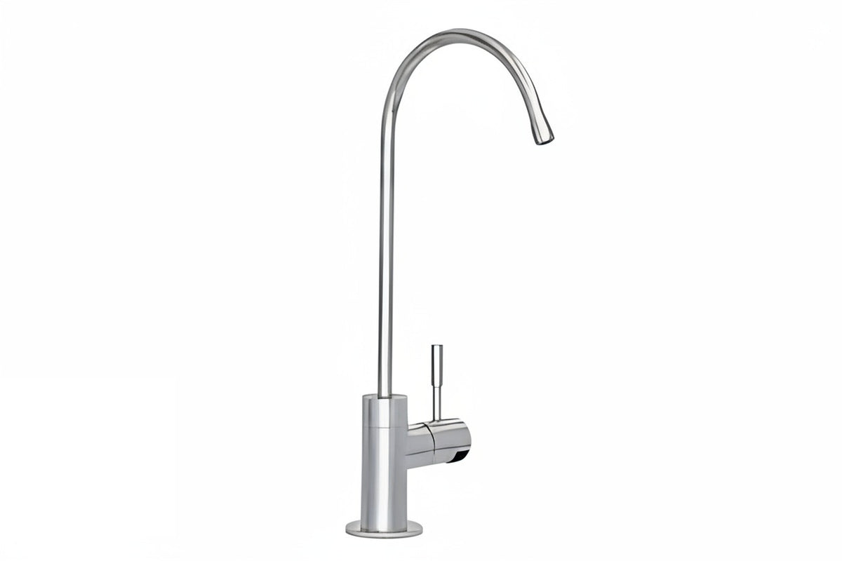 Chrome Finish Non-Air Gap Kitchen Water Filter Faucet | GOOSE NECK | 100% Lead-Free