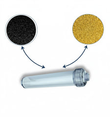 Coconut Shell Carbon + KDF 55 Drinking Water Inline Filter for Reverse Osmosis Systems | 2"x10" | 1/4" FPNT