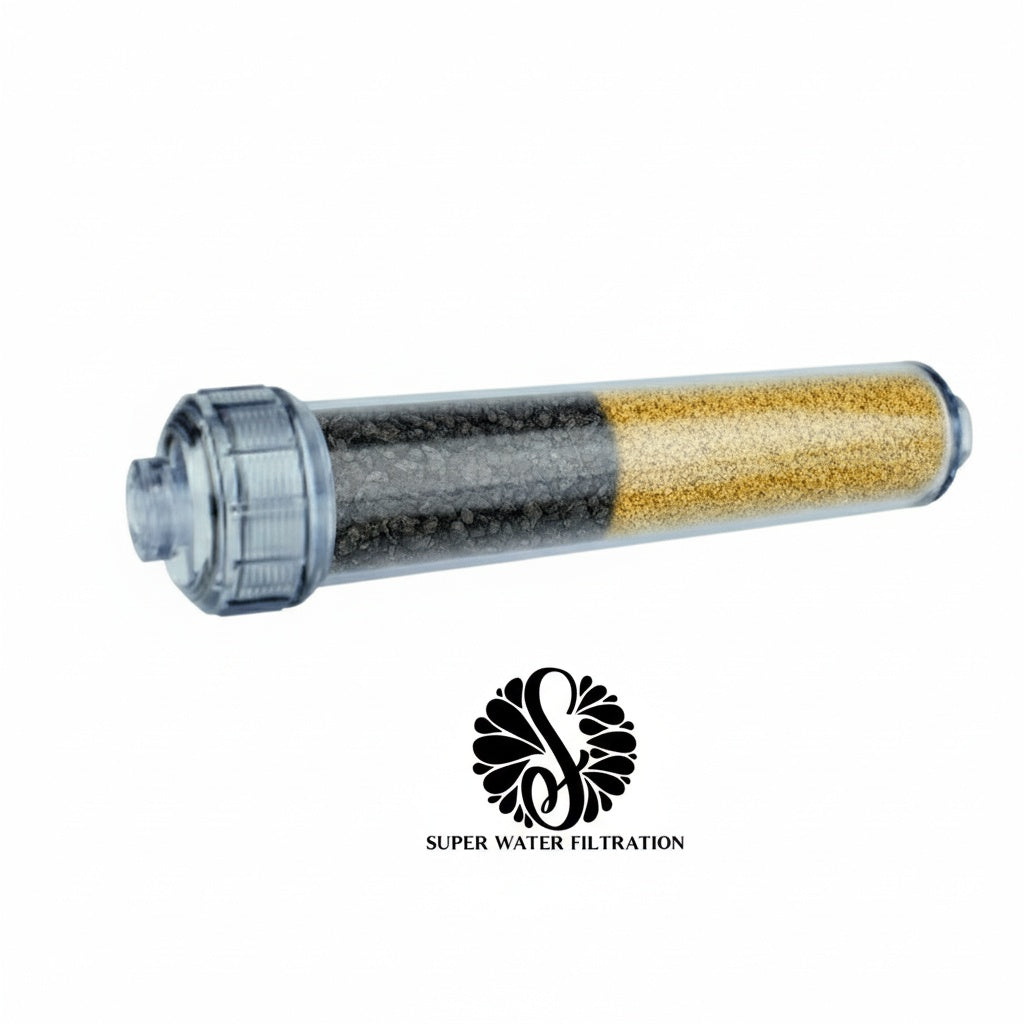 KDF 85 + GAC (2.5" x 9.75") Iron Filter- for 10" Countertop and Under Sink RO Filtration | HydroLogic HLKDF10 Replacement Carbon Filter Hydro-Logic