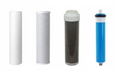 4-Stage RO/DI Aquarium Water Filter &amp; Membrane Replacement Set --  150 GPD