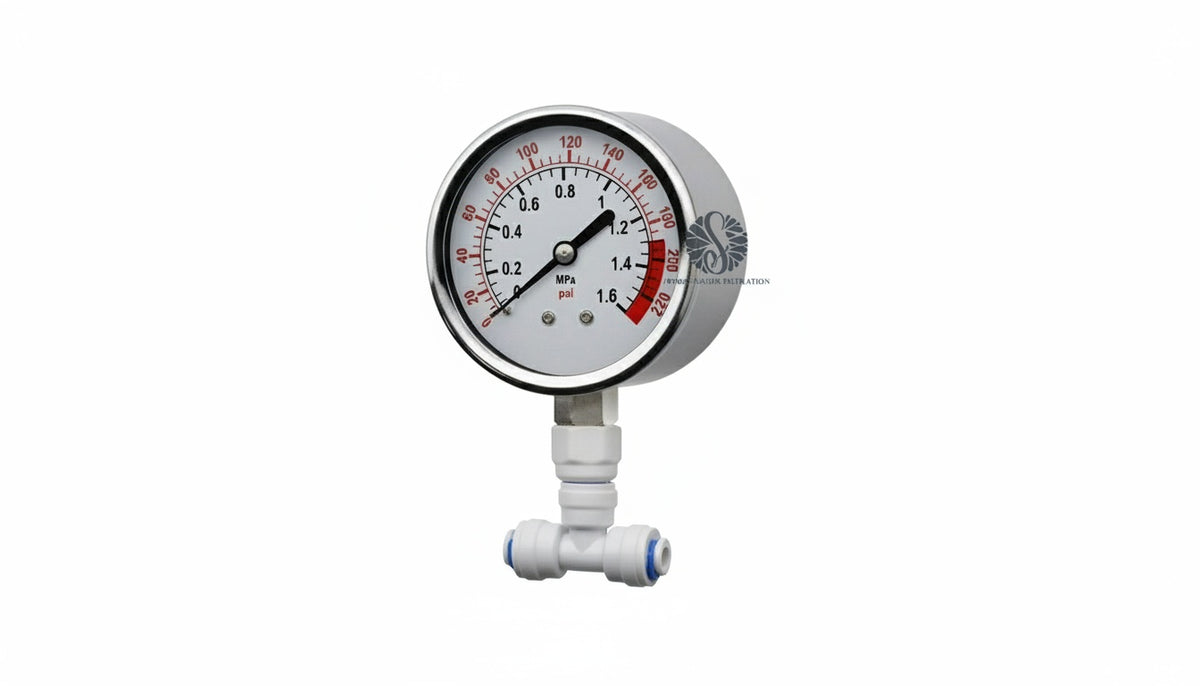 Reverse Osmosis (RO) Pressure Gauge 1-100 PSI