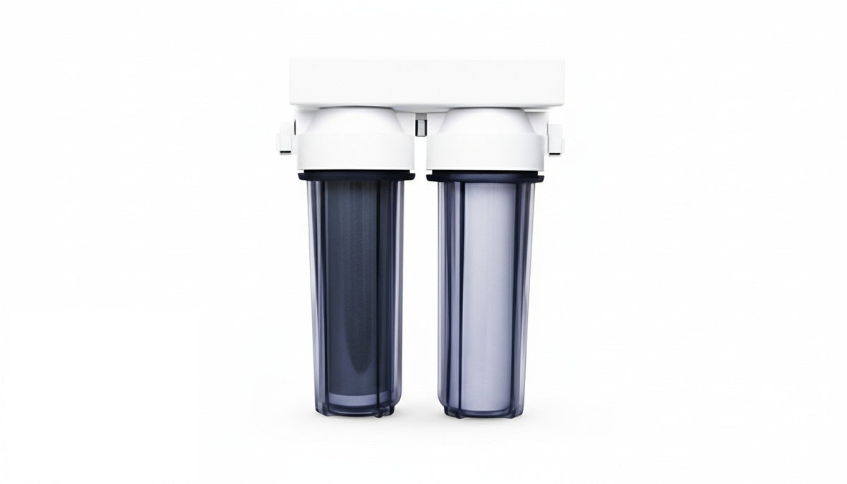 Clear Dual Stage Under-Sink Drinking Water Filter System | Carbon + Sediment Filters