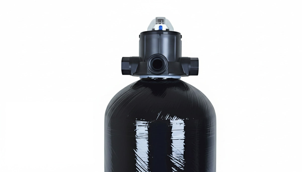 2.5 Cubic Ft. Whole House Acid Neutralizing pH Adjusted Calcite Water Filter System + Manual Backwash Valve | 13" x 54"