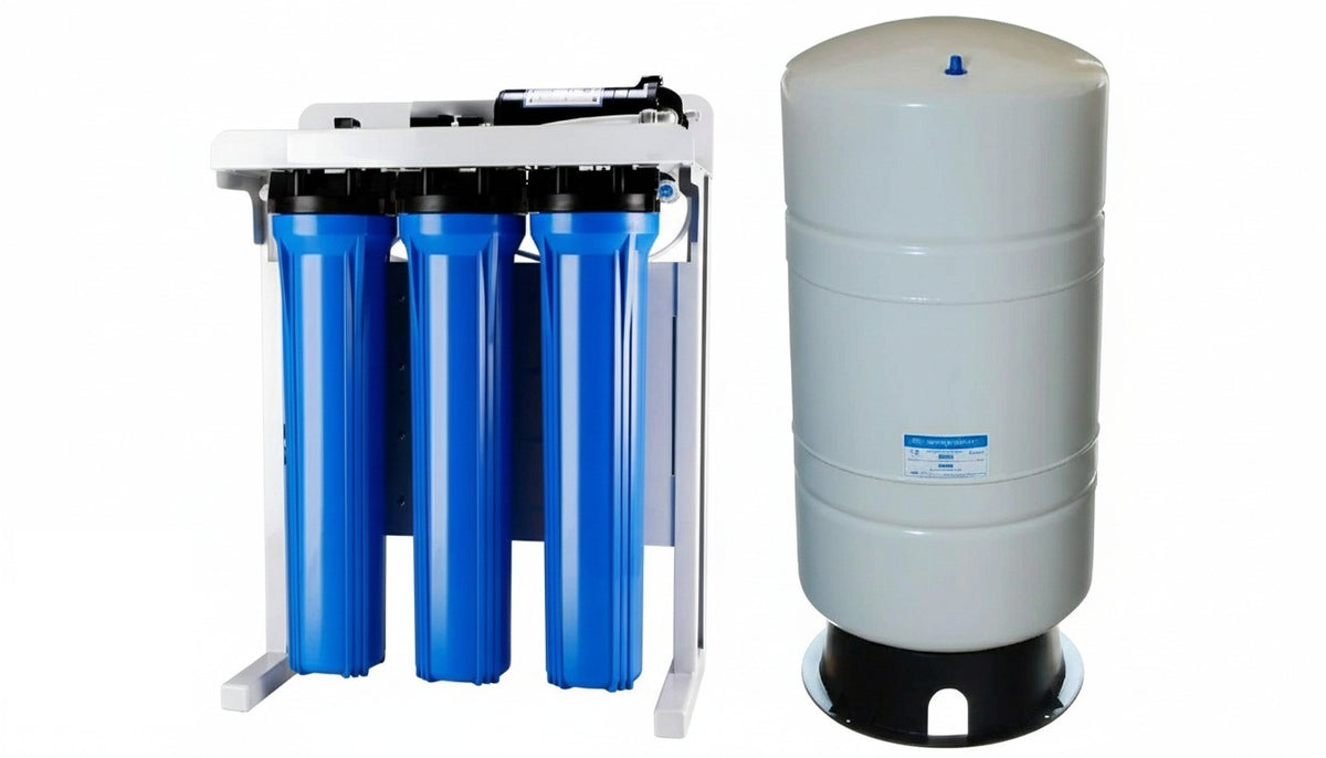 600 GPD Commercial Reverse Osmosis Water Filtration System with Booster Pump &amp; 20-Gallon Tank