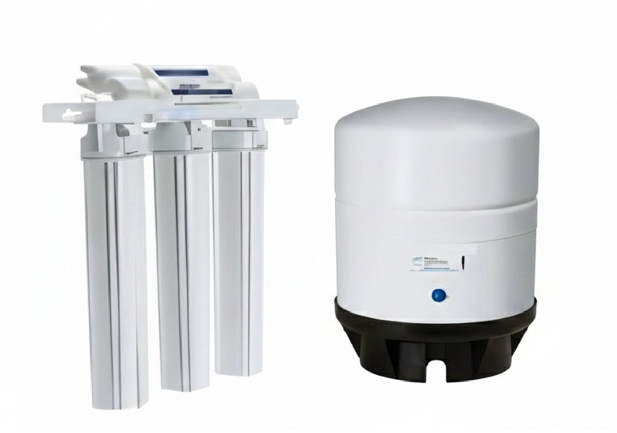 Light Commercial 150 GPD Reverse Osmosis Alkaline Water Filtration System + 14 Gallon Tank | 20" Housing