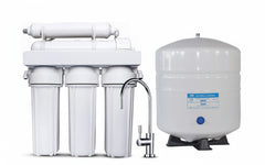 5-Stage Reverse Osmosis System – 75 GPD with Manual Flush Valve &amp; Designer Faucet
