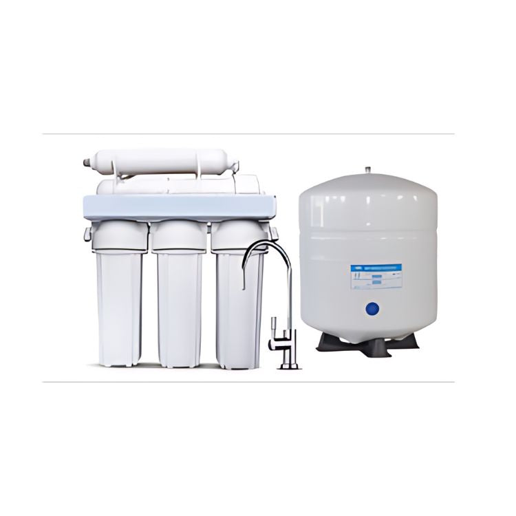 Wise 5 Stage - 75 GPD Reverse Osmosis Water Filtration System | Manual Flush Valve + Designer Faucet