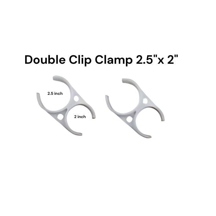 DUAL BIG/SMALL CLIP CLAMP to connect Membrane Housing and Post Filter 2.5" x 2" (Pack of 2)