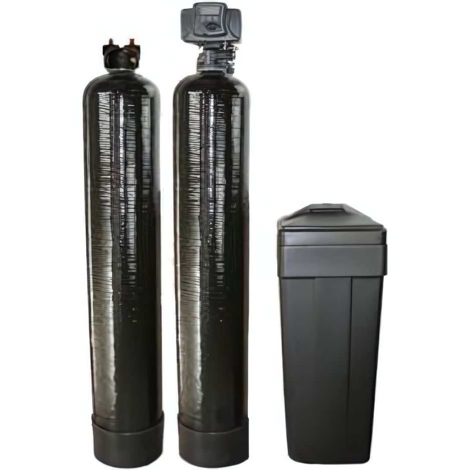 Whole House Fleck Water Softener + Up-flow Carbon Filtration System (9"x48", 32000 Grain, 1 Cubic Ft)