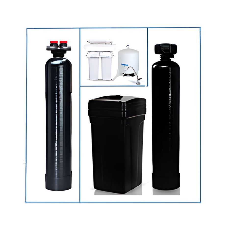 Whole House Package: Fleck Water Softener 64,000 Grain + Up-flow Carbon Filtration + Drinking Water RO System