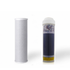 Dual Countertop Replacement Cartridges- Alkaline Filter Cartridge and 5 Micron Carbon Block - for Countertop and Under Sink Filtration