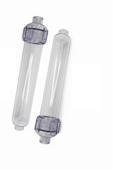 25 Clear Empty Refillable Inline Cartridges 2"x 10" For DI/Resin/Carbon/Calcite