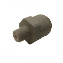 John Guest Straight Adapter Check Valve: 3/8" Tube x 1/8" NPTF Male Connector