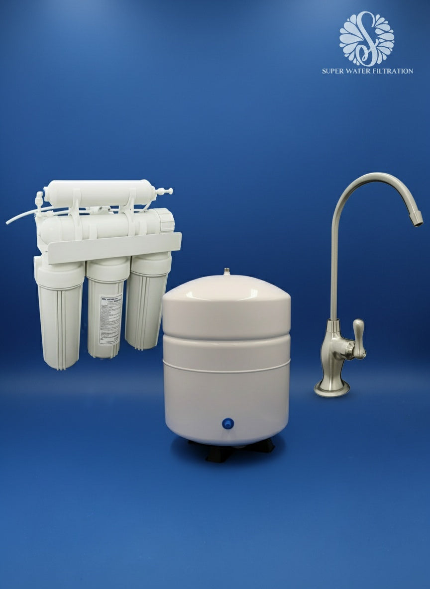 5 Stage: Complete Home Reverse Osmosis Drinking Water Filtration System 50 GPD