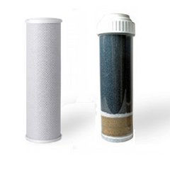 Carbon Block & KDF 55 + GAC (2.5" x 9.75") Chlorine, Heavy Metal Filters- for 10" Countertop and Under Sink RO Filtration